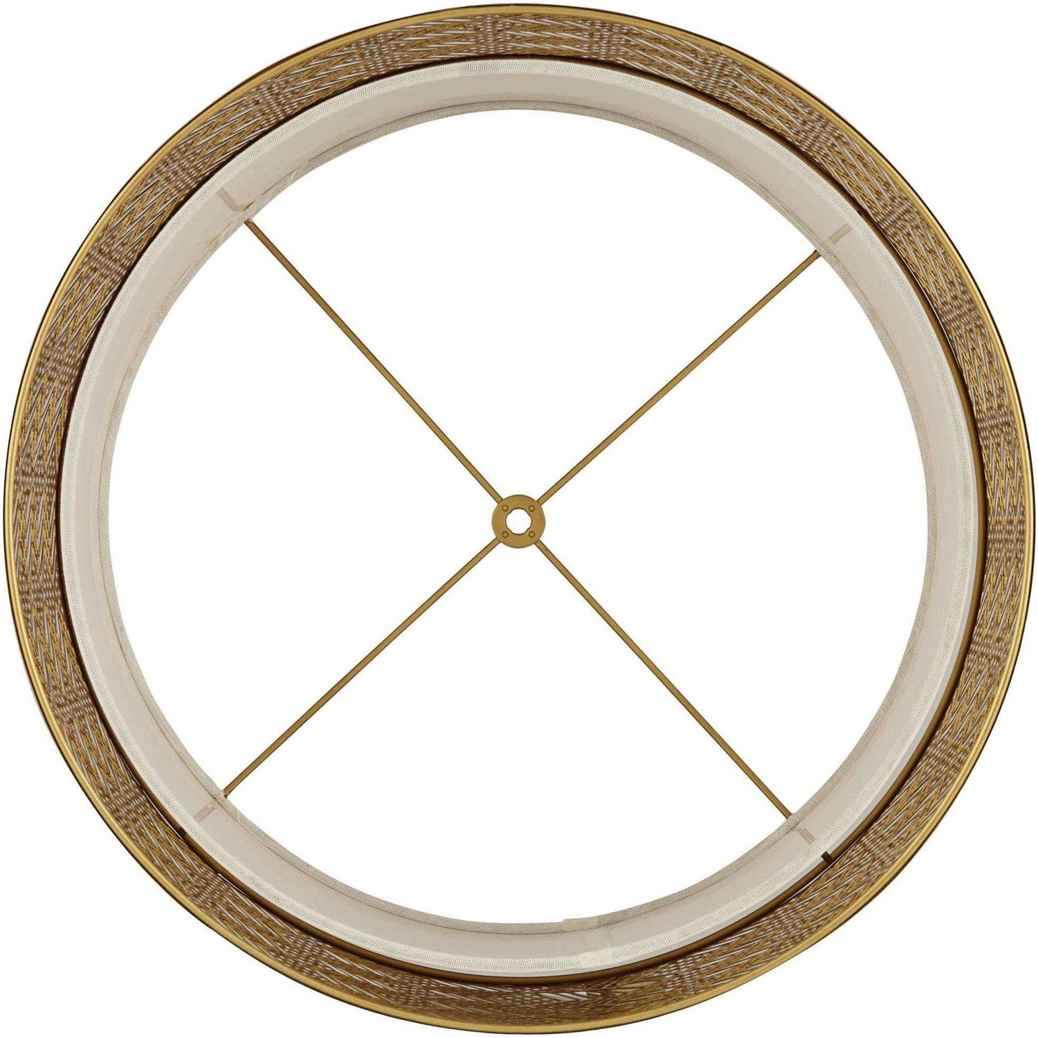 Springcrest Finish Laser Cut Metal Large Drum Lamp Shade 17 Top x 17 Bottom x 10 High Replacement