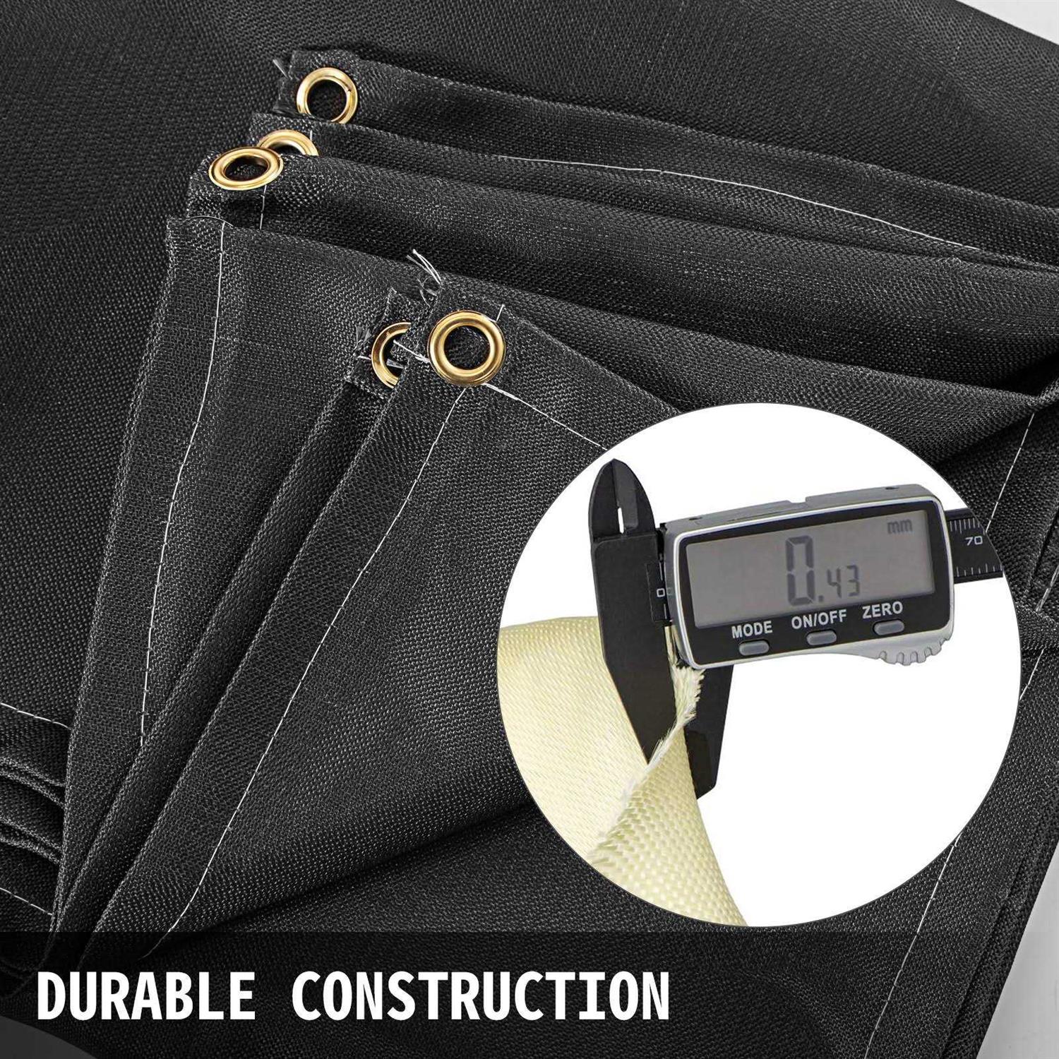 VEVOR Welding 10 ft Fiberglass Blanket Portable Fiberglass Fire Retardant Blanket Welding Mat Welding Fireproof Thermal Resistant