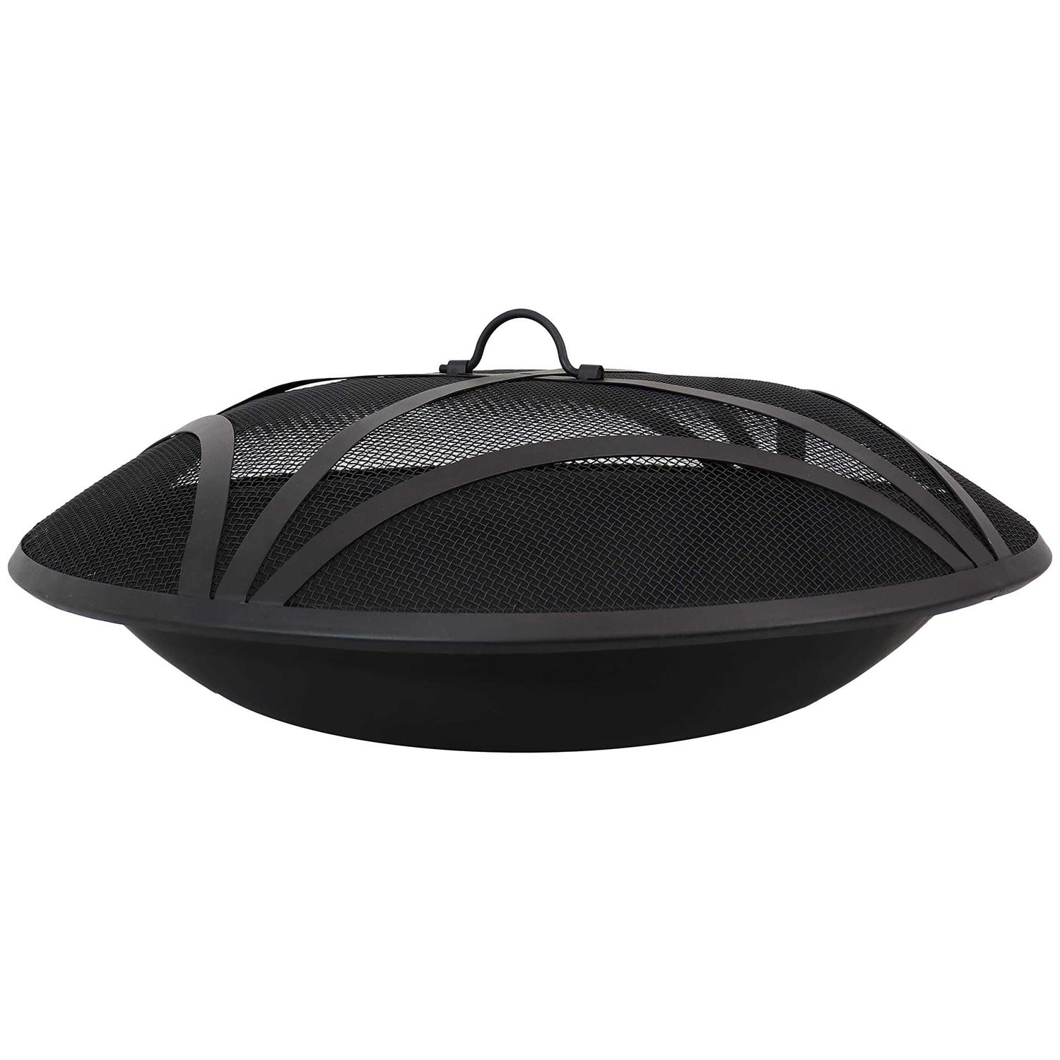 Sunnydaze Outdoor Replacement Steel Fire Pit Bowl with Spark Screen