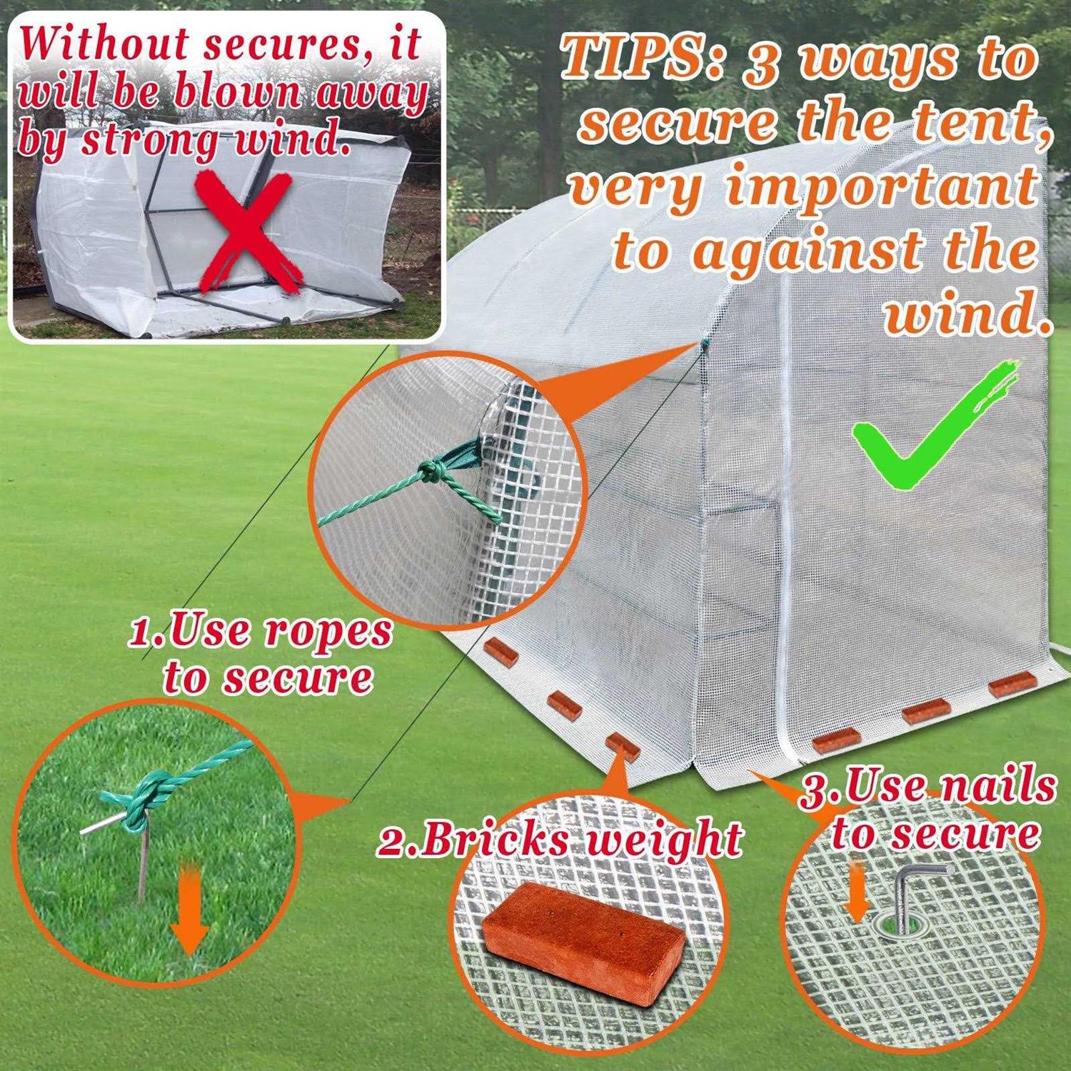 Strong Camel Walk-in Greenhouse Large Outdoor Portable Green House 3 Tiers 6 Shelves Gardening