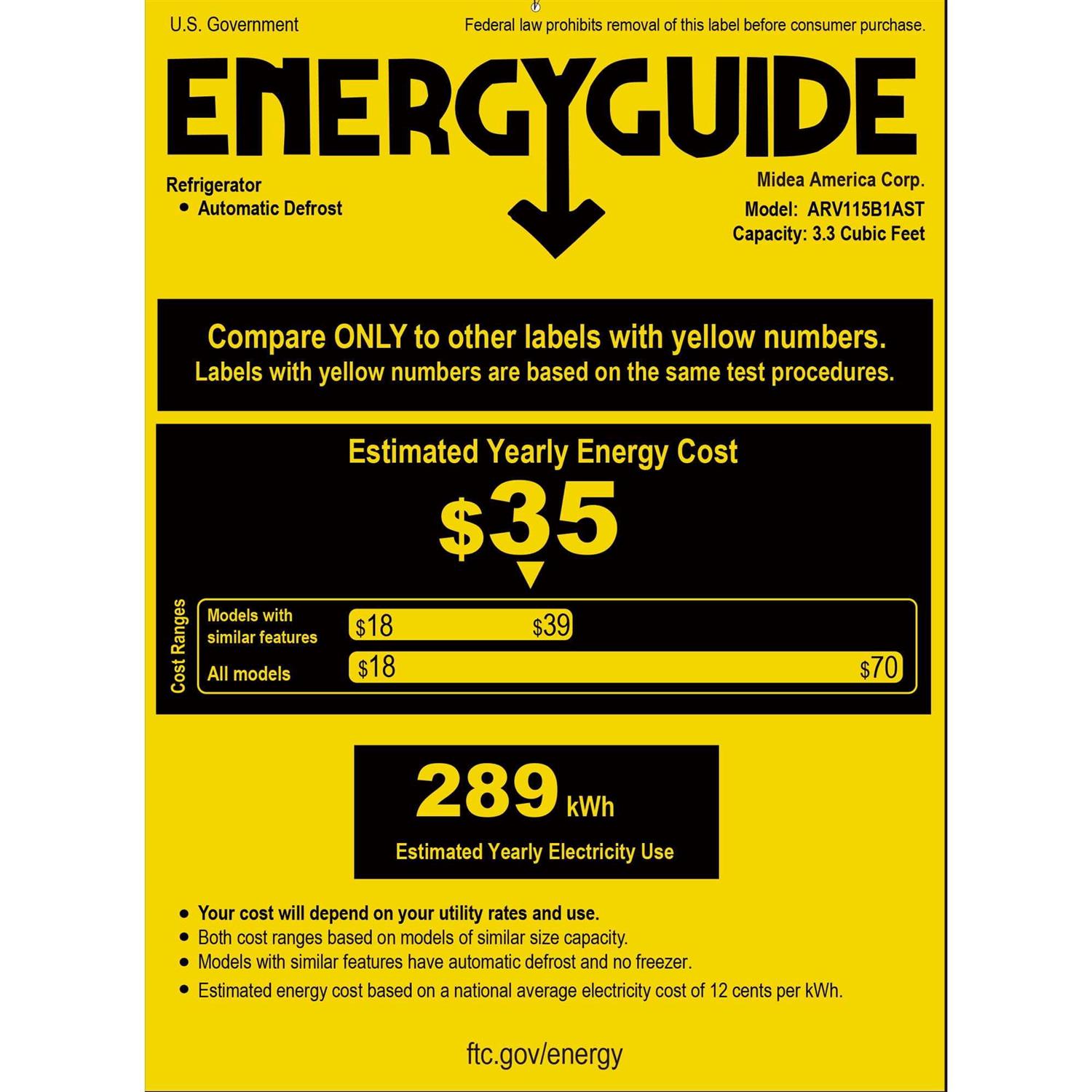 Arctic King 115-Can Beverage Fridge & Cooler ARV115B1AST