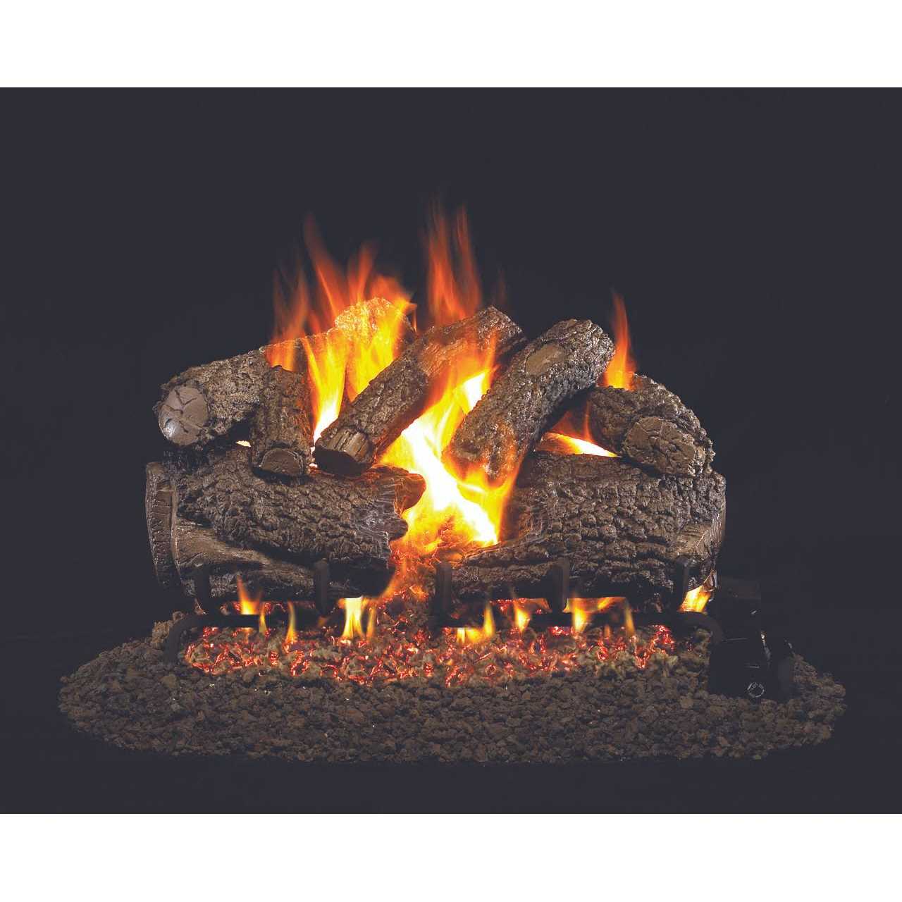 Real Fyre Charred Northern Oak Vented Gas Log Set