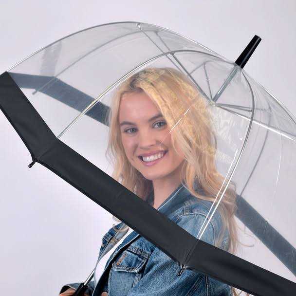 Parquet See-Thru-Bubble Wind-Resistant Premium Umbrella UC18 Clear