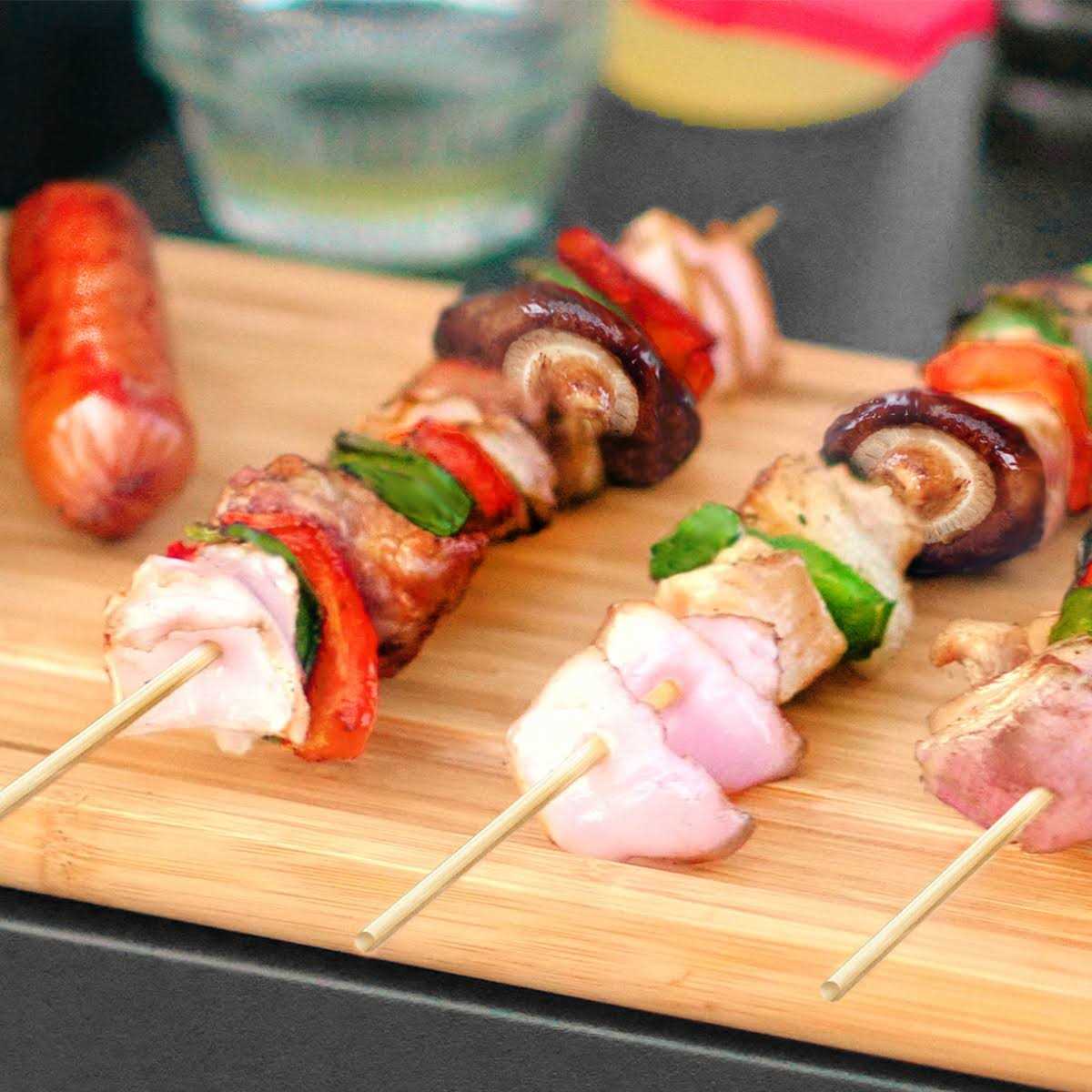 Expert Grill 12 inch Natural Bamboo Skewers for Grilling