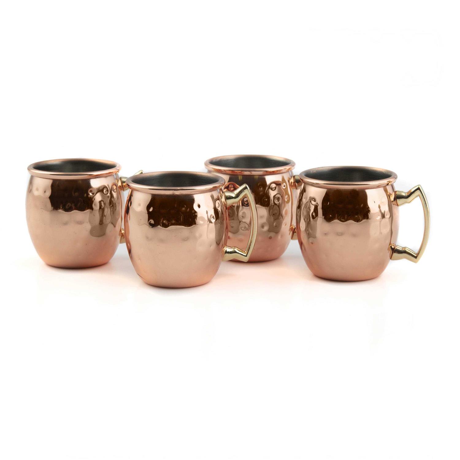 Bar340 by Cambridge 4 2.1-Ounce Mini Moscow Mule Mug Shot Glasses Set