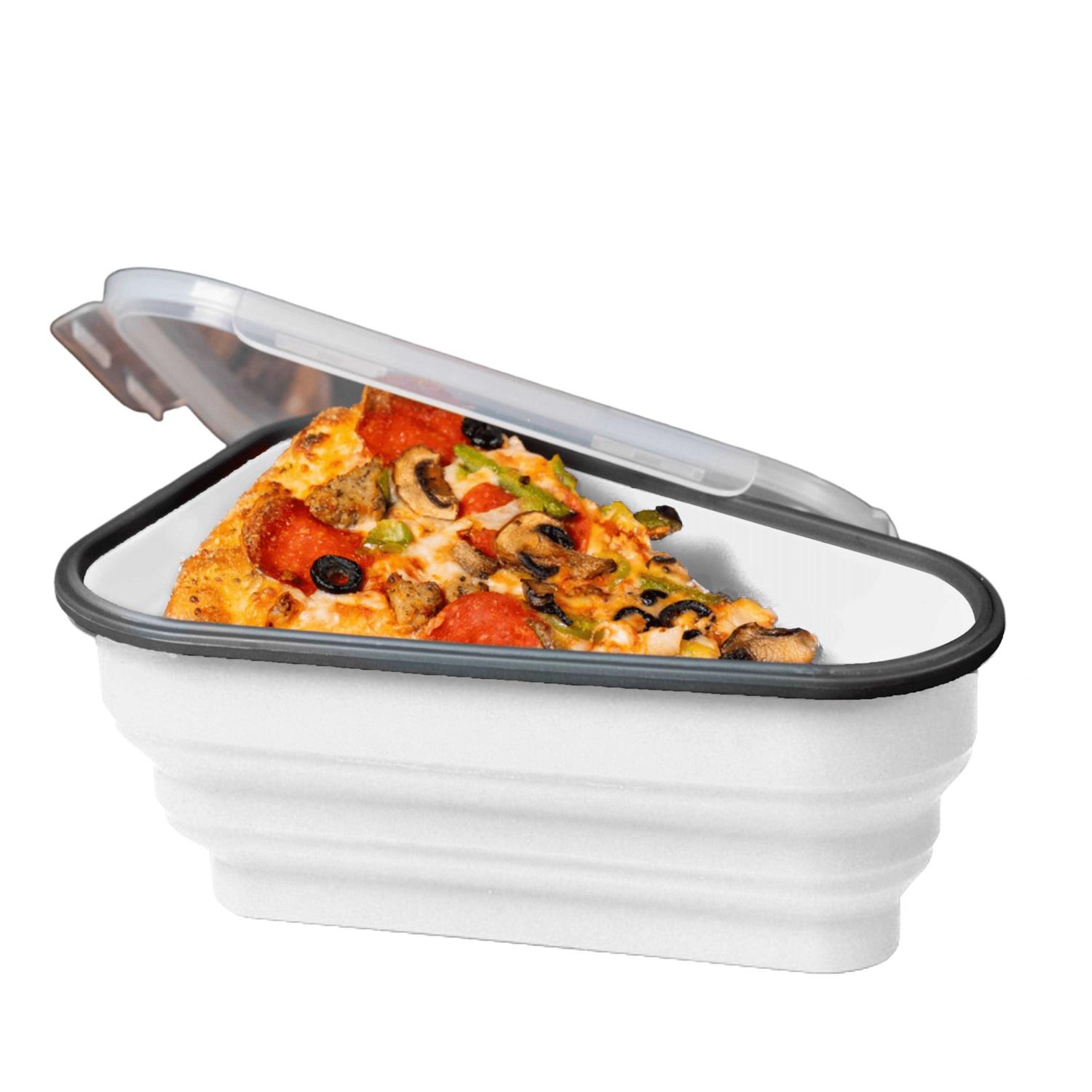 Pizza Pack The Perfect Reusable Pizza Storage Container with 5 Microwavable Serving Trays