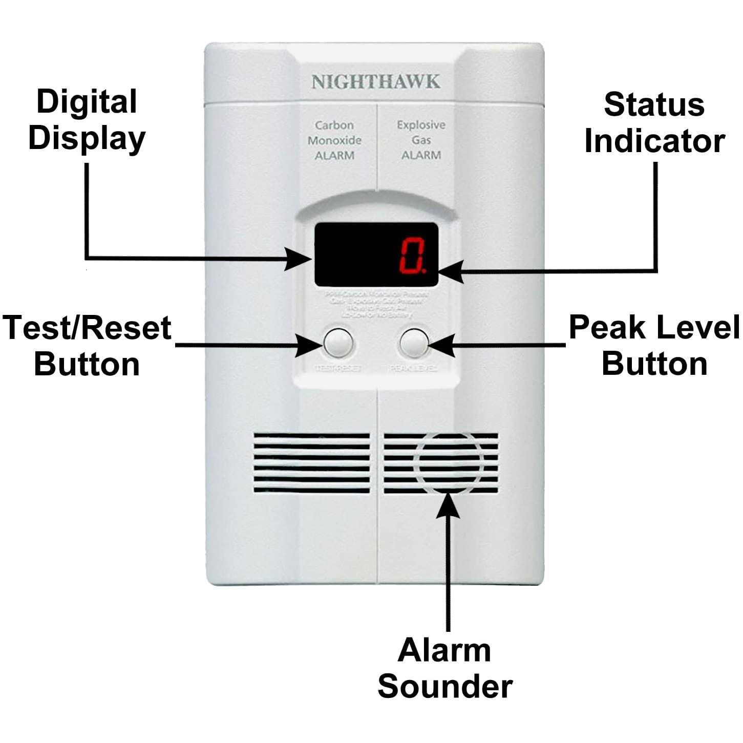 Kidde Nighthawk Plug-In Carbon Monoxide u0026 Explosive Gas Detector Alarm