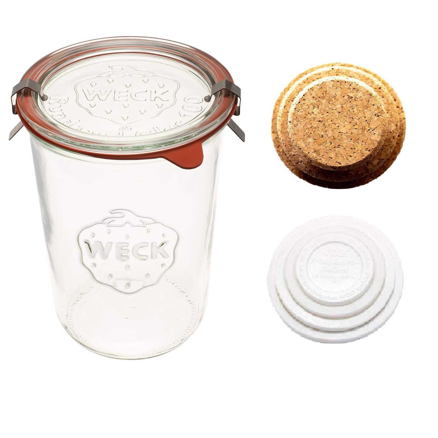 Weck Canning Jars 743 Weck Mold Jar Made of Transparent Glass