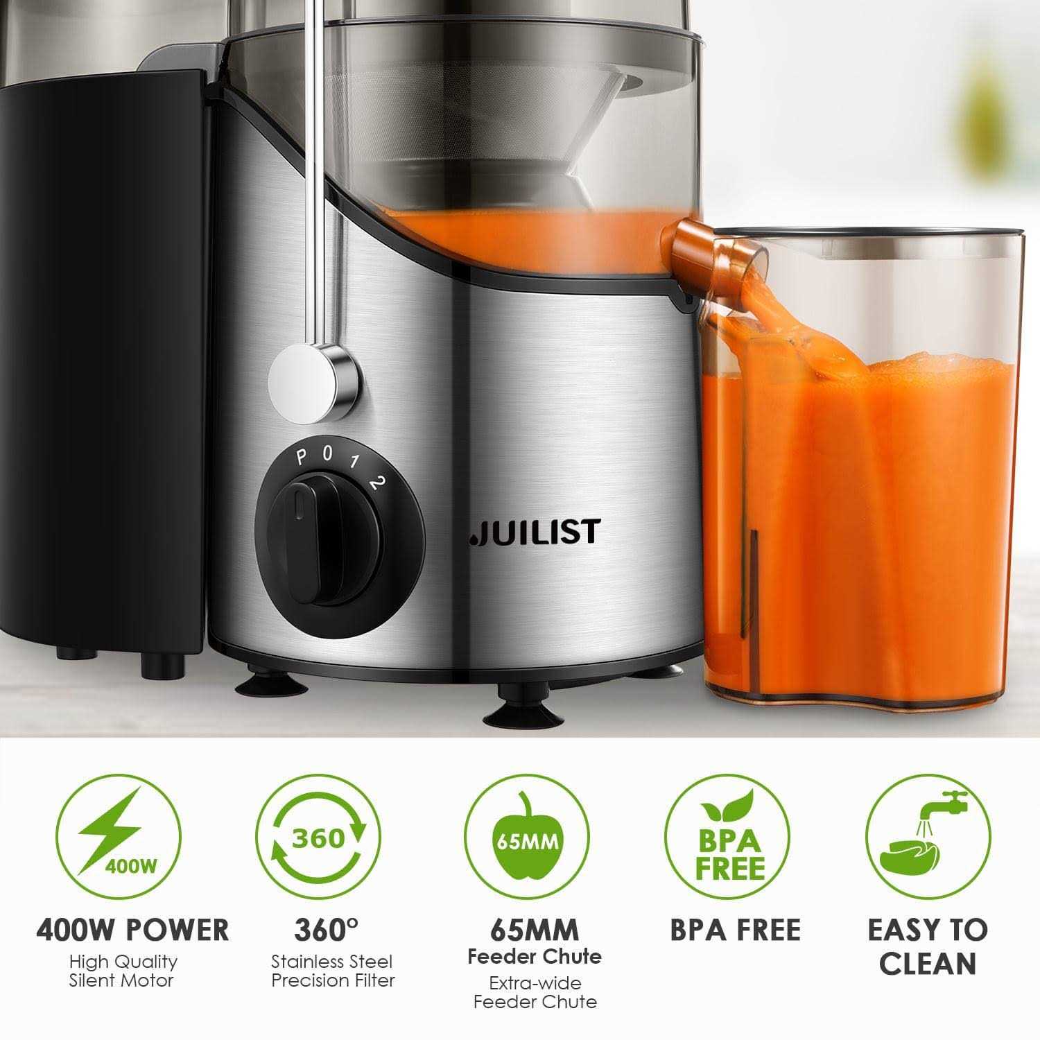 AICOOK Juicer Extractor Easy Clean 3 Speeds Control