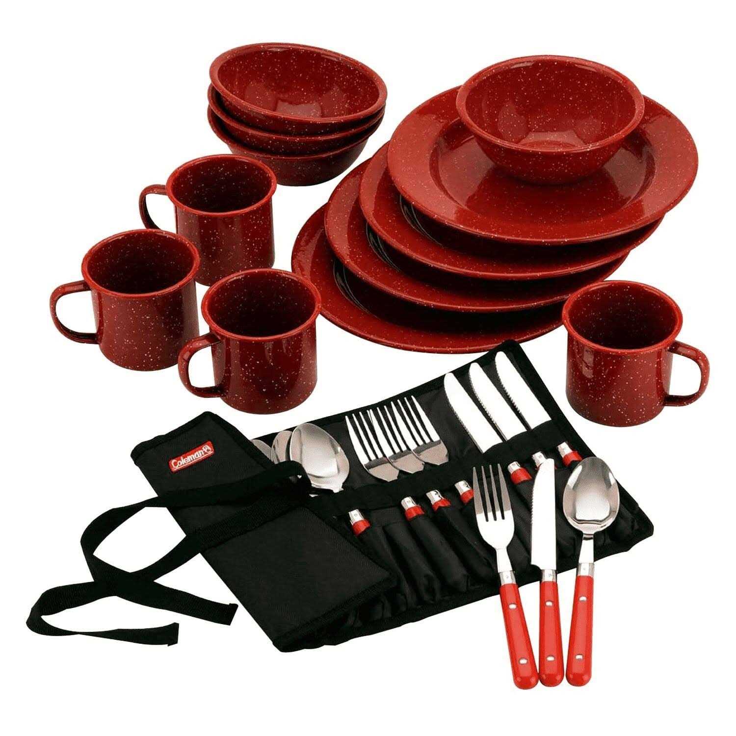 Coleman 24-Piece Speckled Enamelware Cook Set