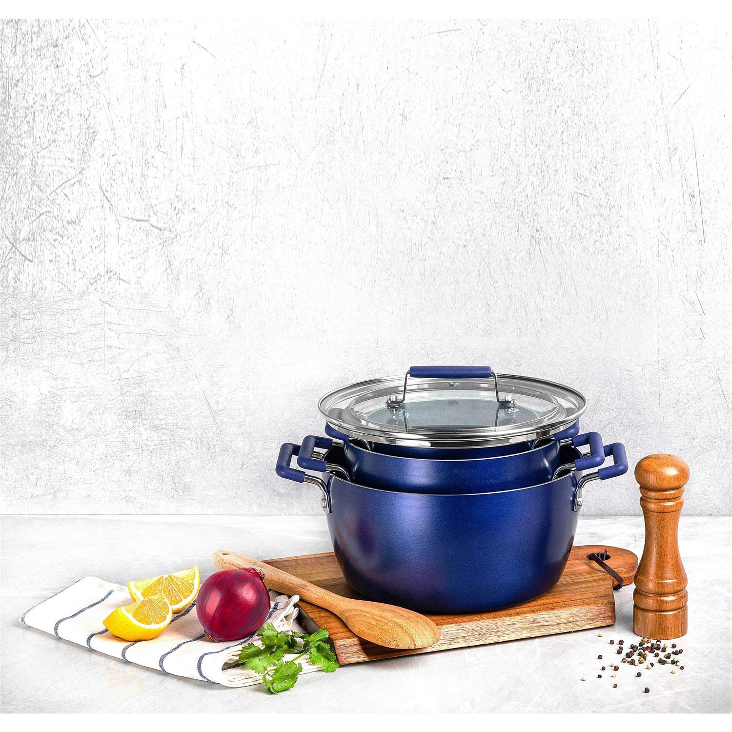 Granite Stone 6 Piece Nesting Pots