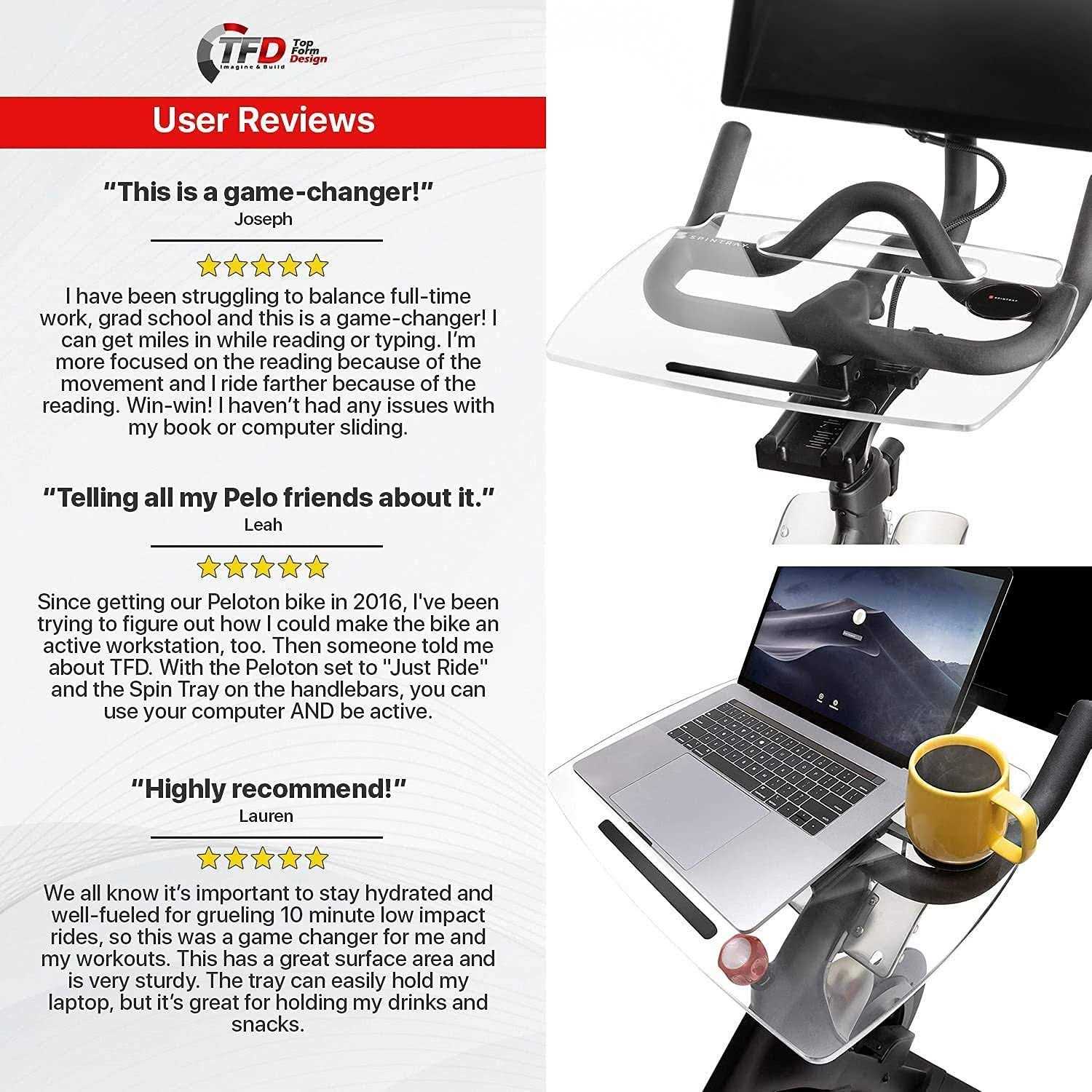 TFD The Tray Compatible with Peloton Bikes Made in The USA