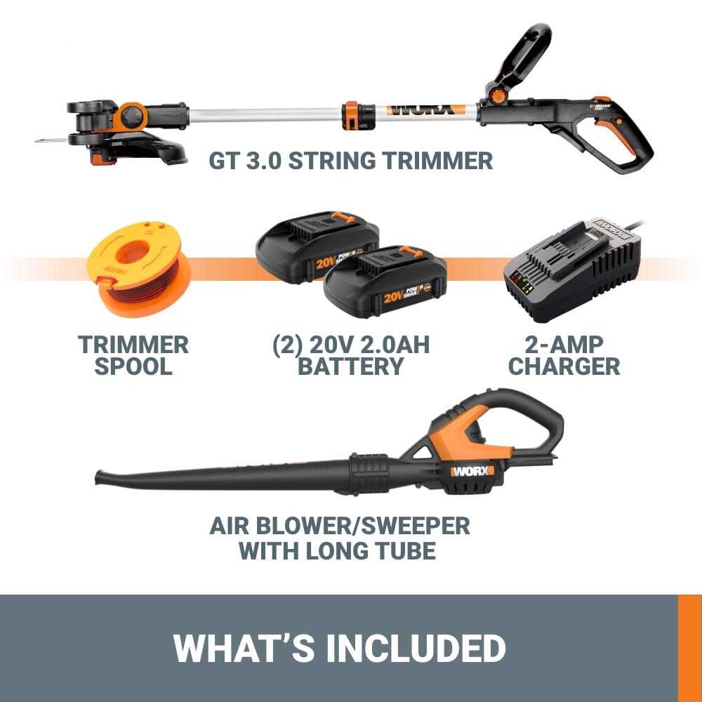 Worx 20V Trimmer and Blower Power Share Combo Kit