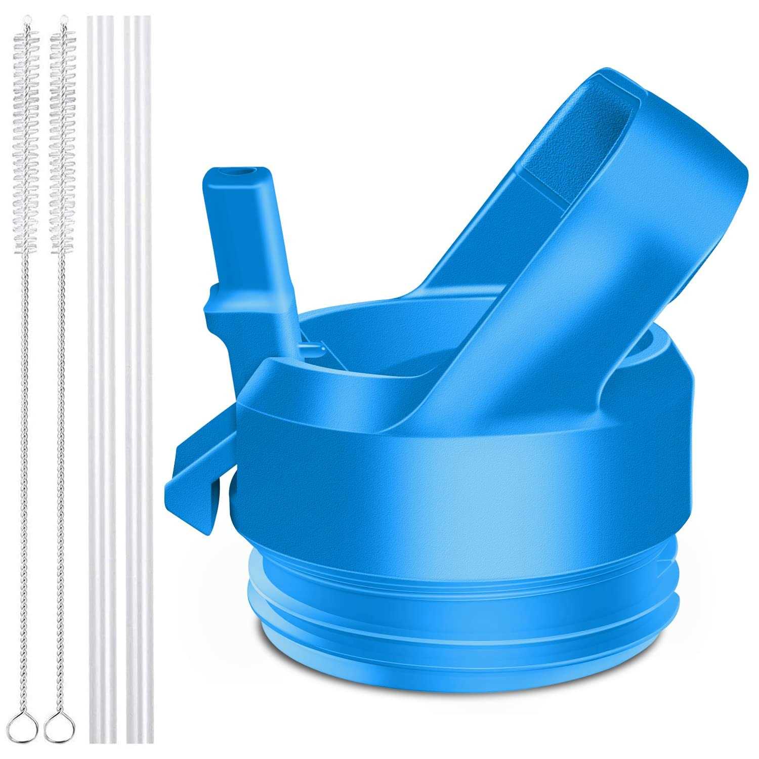 Aipenq Straw Cap for YETI Rambler Bottle and RTIC Bottle, Straw Lid with 2 Straws and 2 Brushes