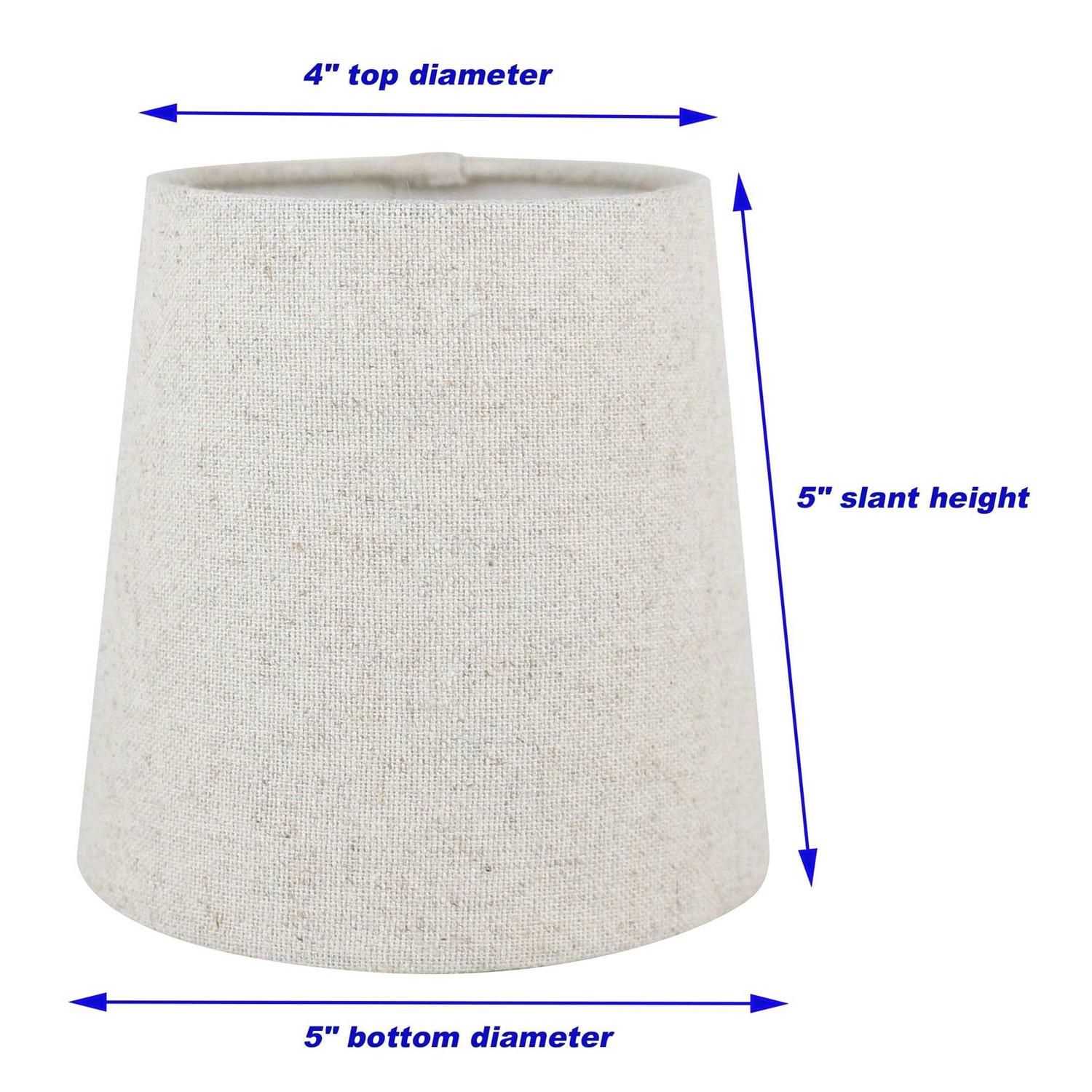 Meriville Set of 5 Linen Clip On Chandelier Lamp Shades