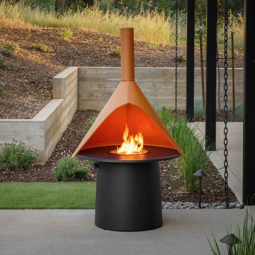 Wade Logan® 73.43&” H Aluminum Propane Outdoor Chiminea Finish