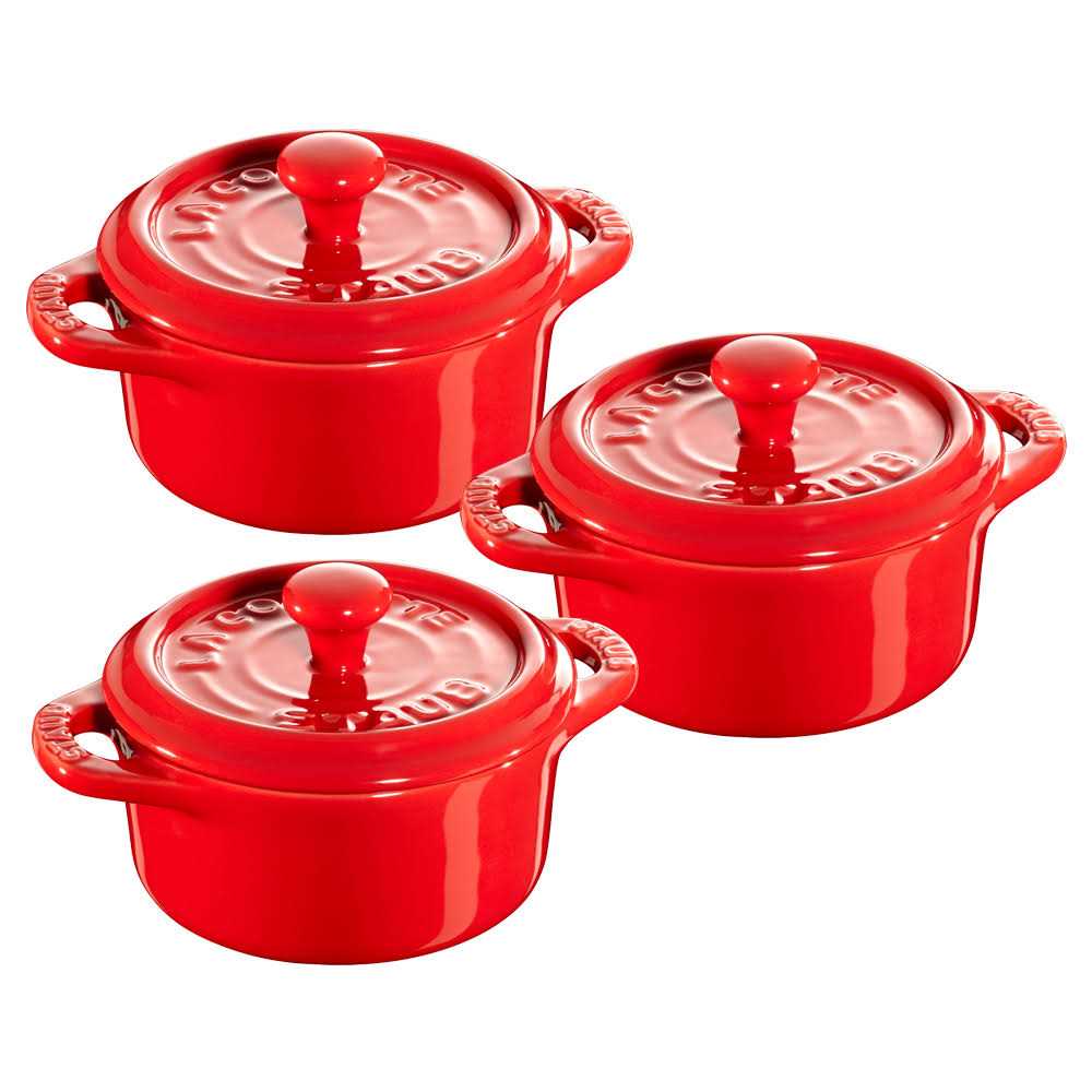 Staub 3-Piece Mini Round Cocotte Set