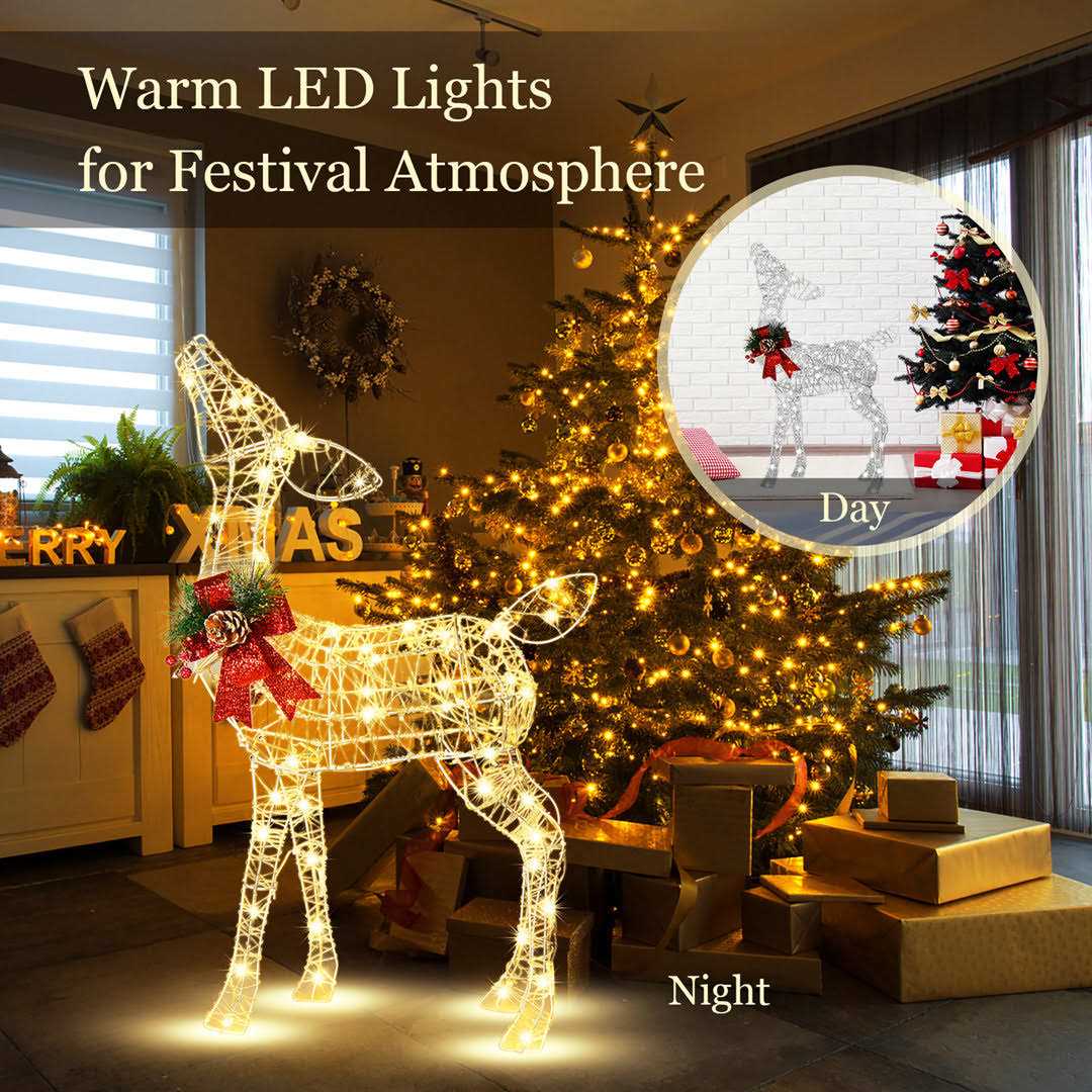 The Holiday Aisle® Christmas Lighted Reindeer Lighted Display