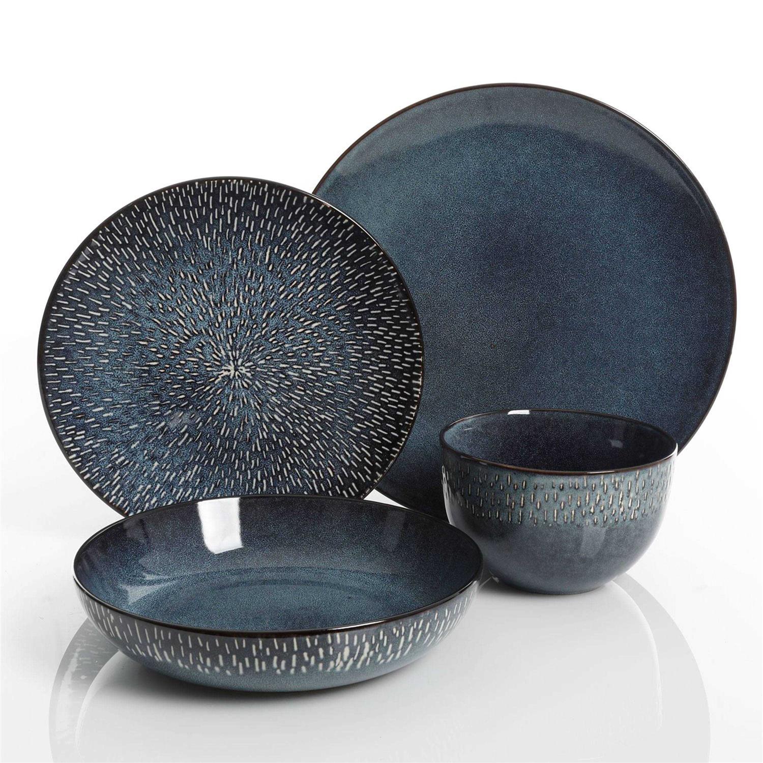 Gibson Elite Matisse 16 Piece Double Bowl Dinnerware Set