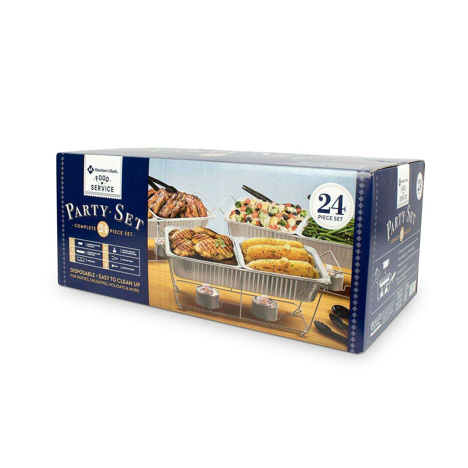 Member’s Mark Party Set with Safe Heat Chafing Fuel