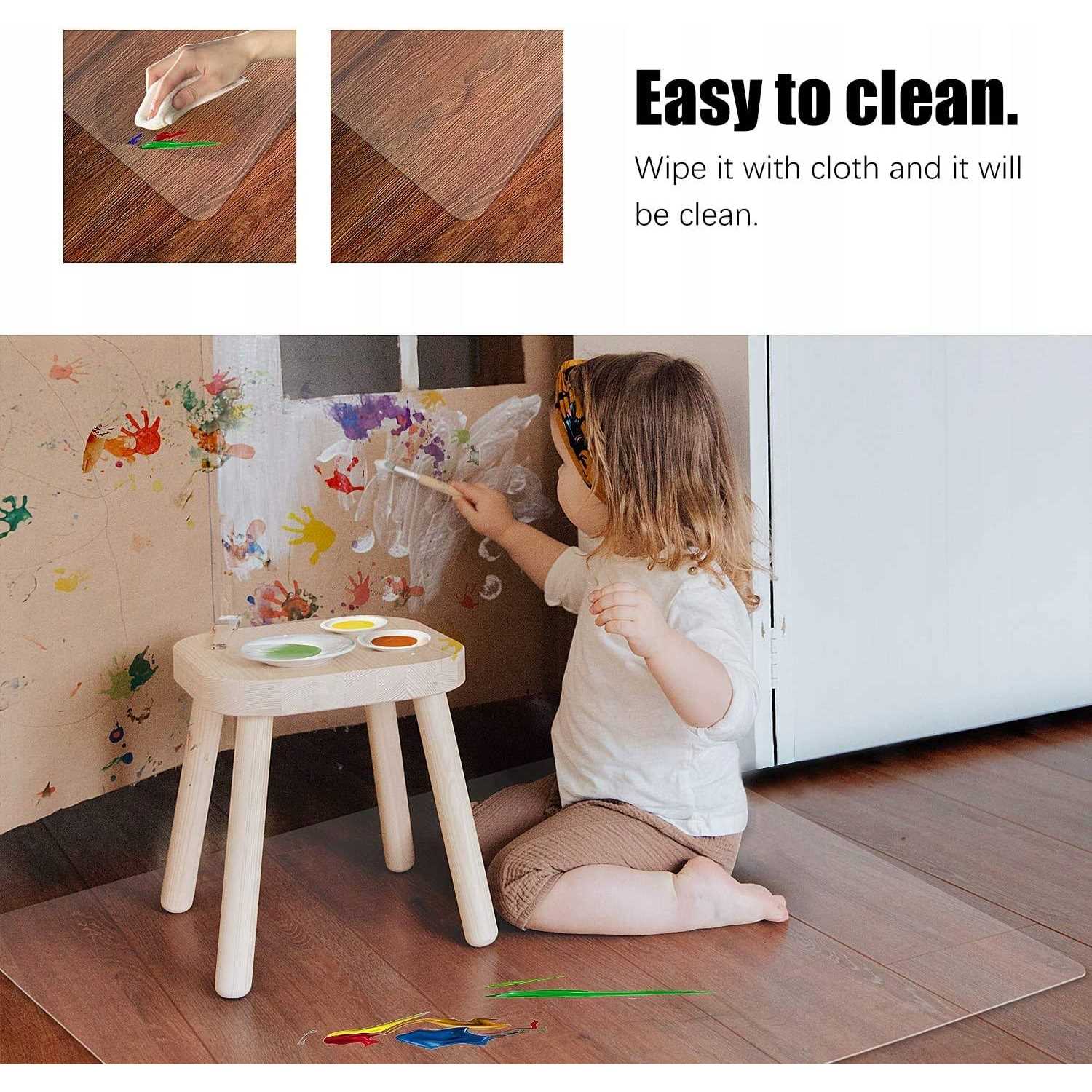 Kuyal Clear Chair Mat Hard Transparent Floor Mat Office & Home