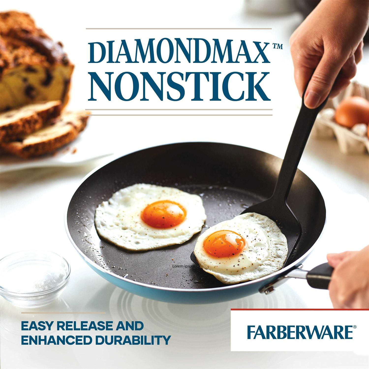 Farberware Cookstart Aluminum DiamondMax Nonstick Skillet Set