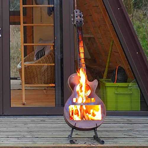 Portable Outdoor Solo Stove Fire Pit Brazier Personalize Wood Burning Smokeless Fireplace Stainless Steel Guitar Style Firepit with Carry Bag