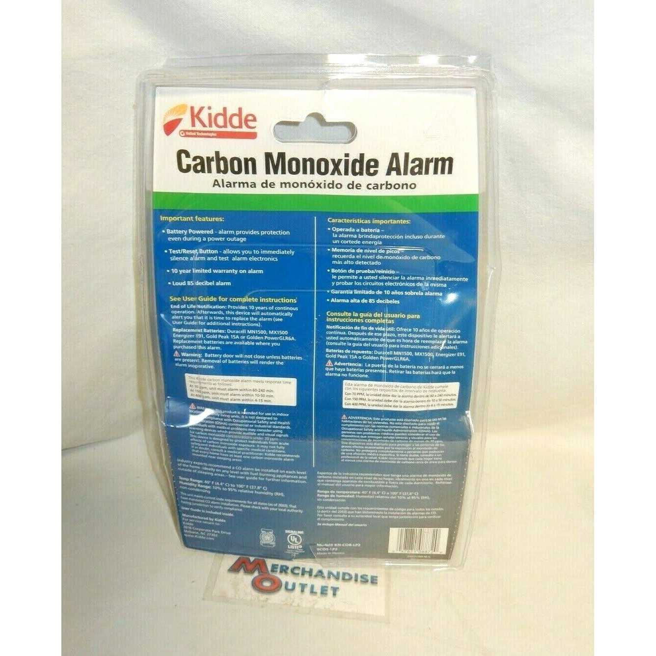 Kidde AA Battery Operated Basic Carbon Monoxide Alarm