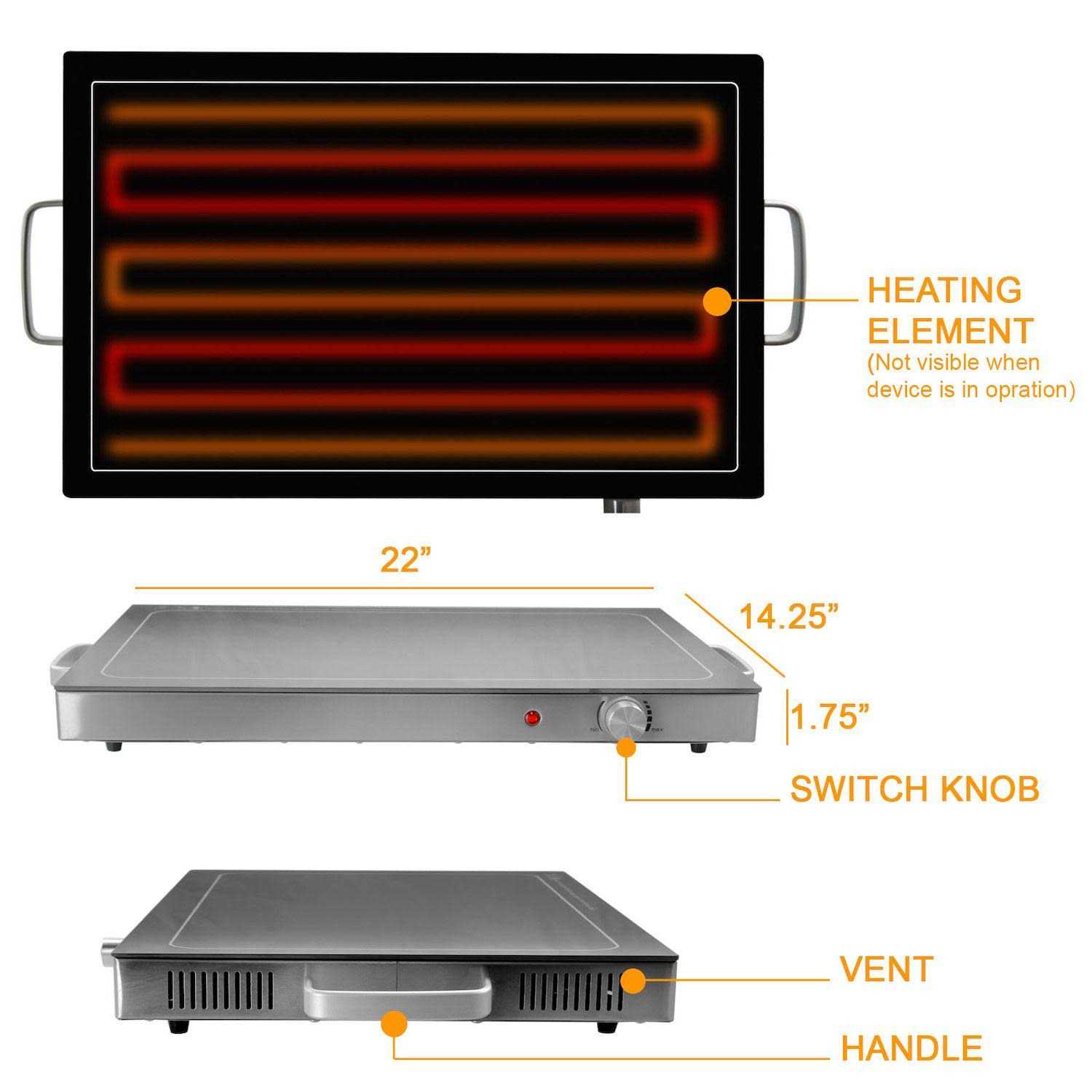 MegaChef Electric Food Warming Tray