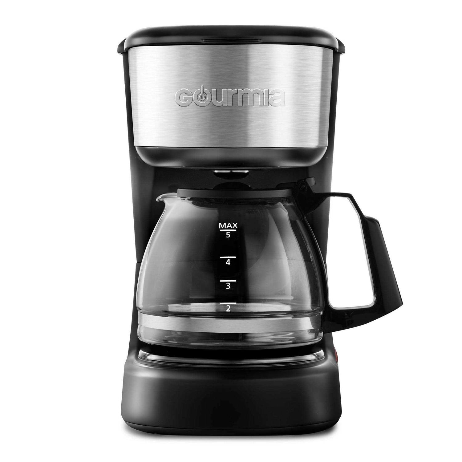 Gourmia 5 Cup One-Touch Switch Coffee Maker with Auto Keep Warm Black