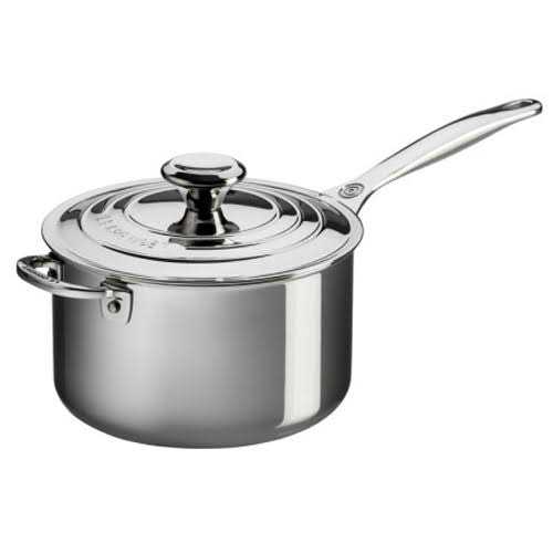Le Creuset Stainless Steel Saucepan with Lid