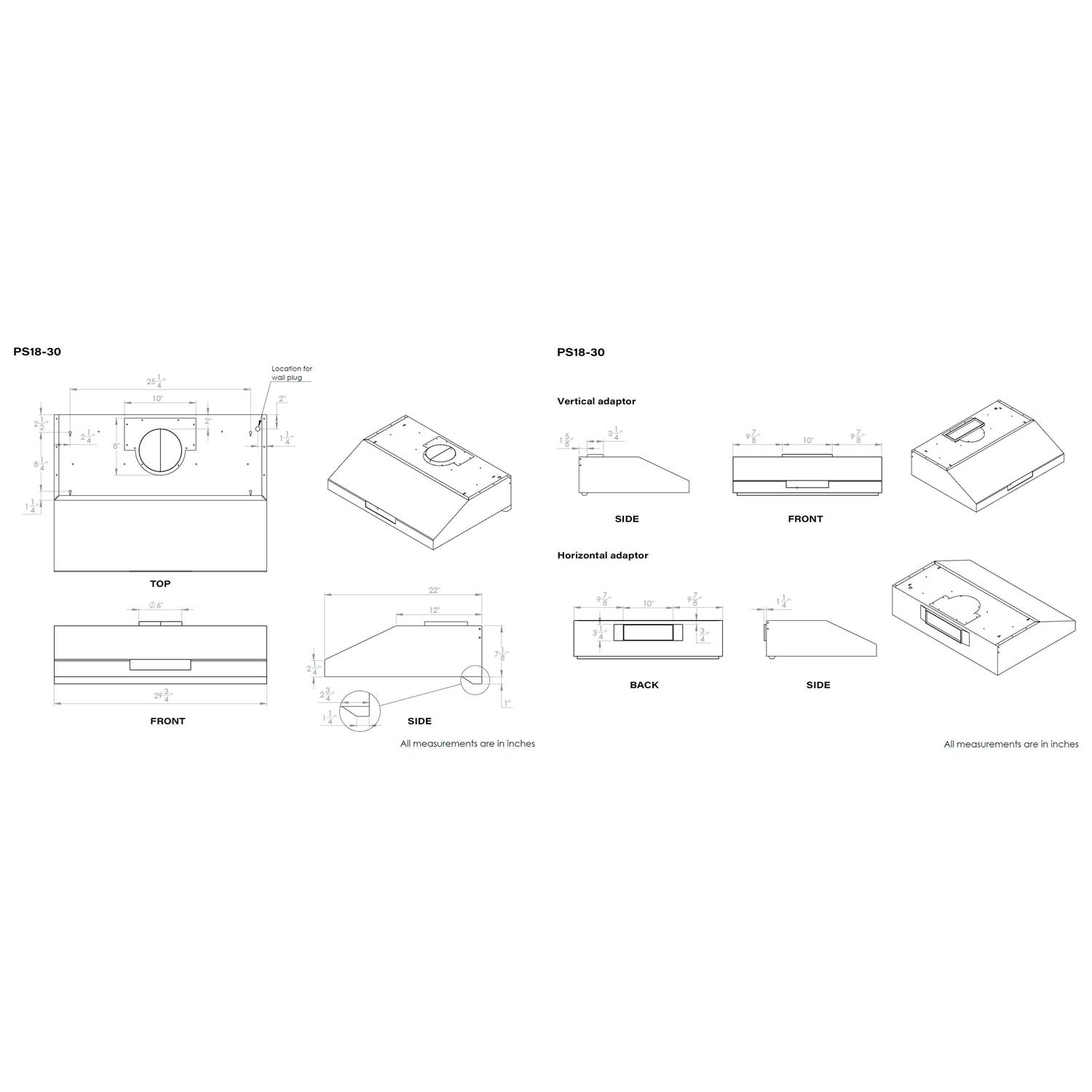 Hauslane Under Cabinet Range Hood UC-PS18