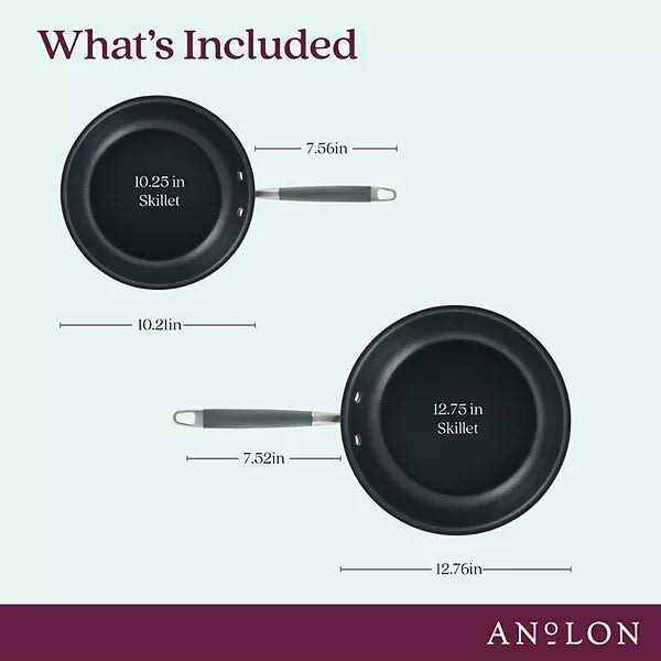 Anolon Advanced Home Hard-Anodized Nonstick Skillet Set