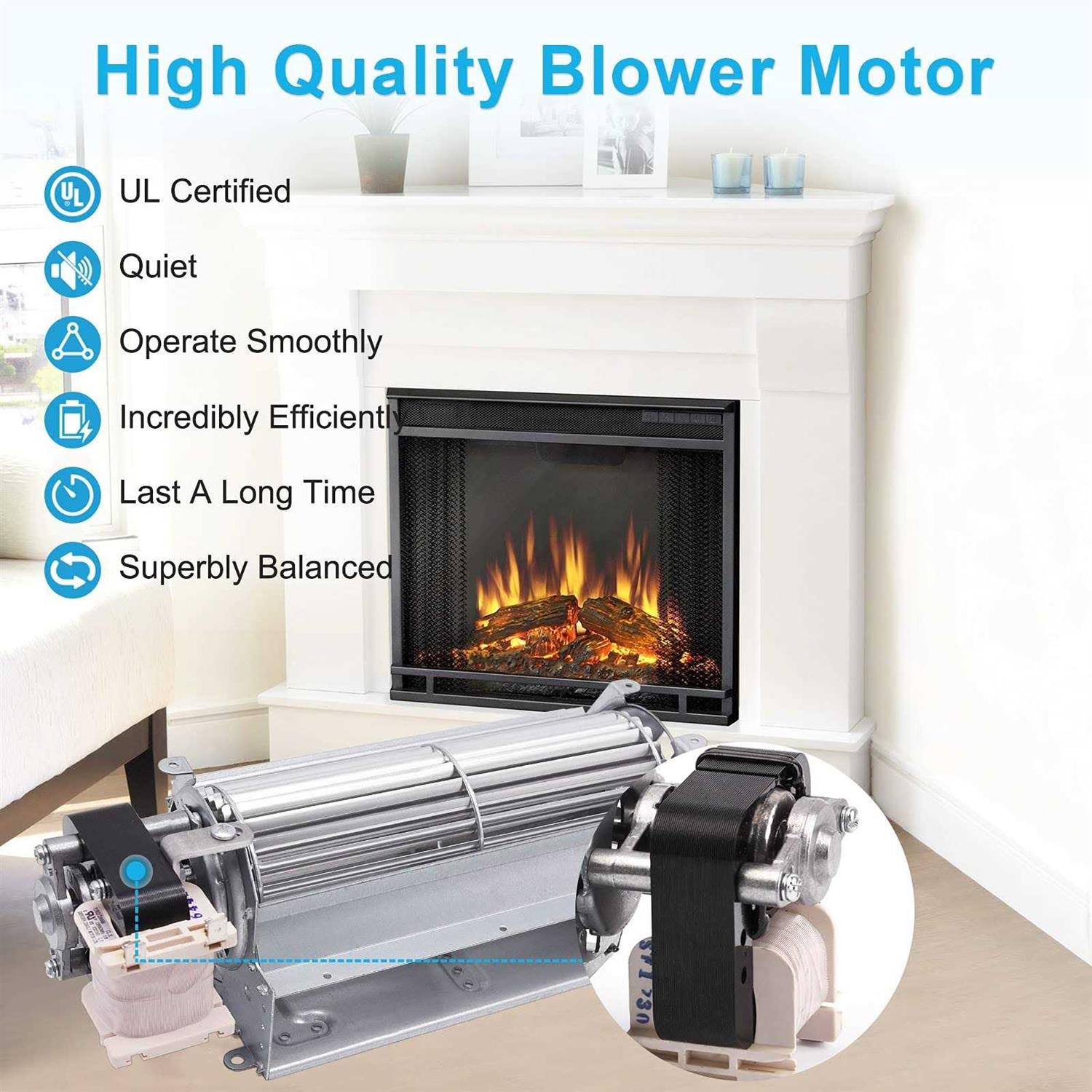 Hipoilk Gz550 Gz552 Replacement Fireplace Blower Fan for Continental