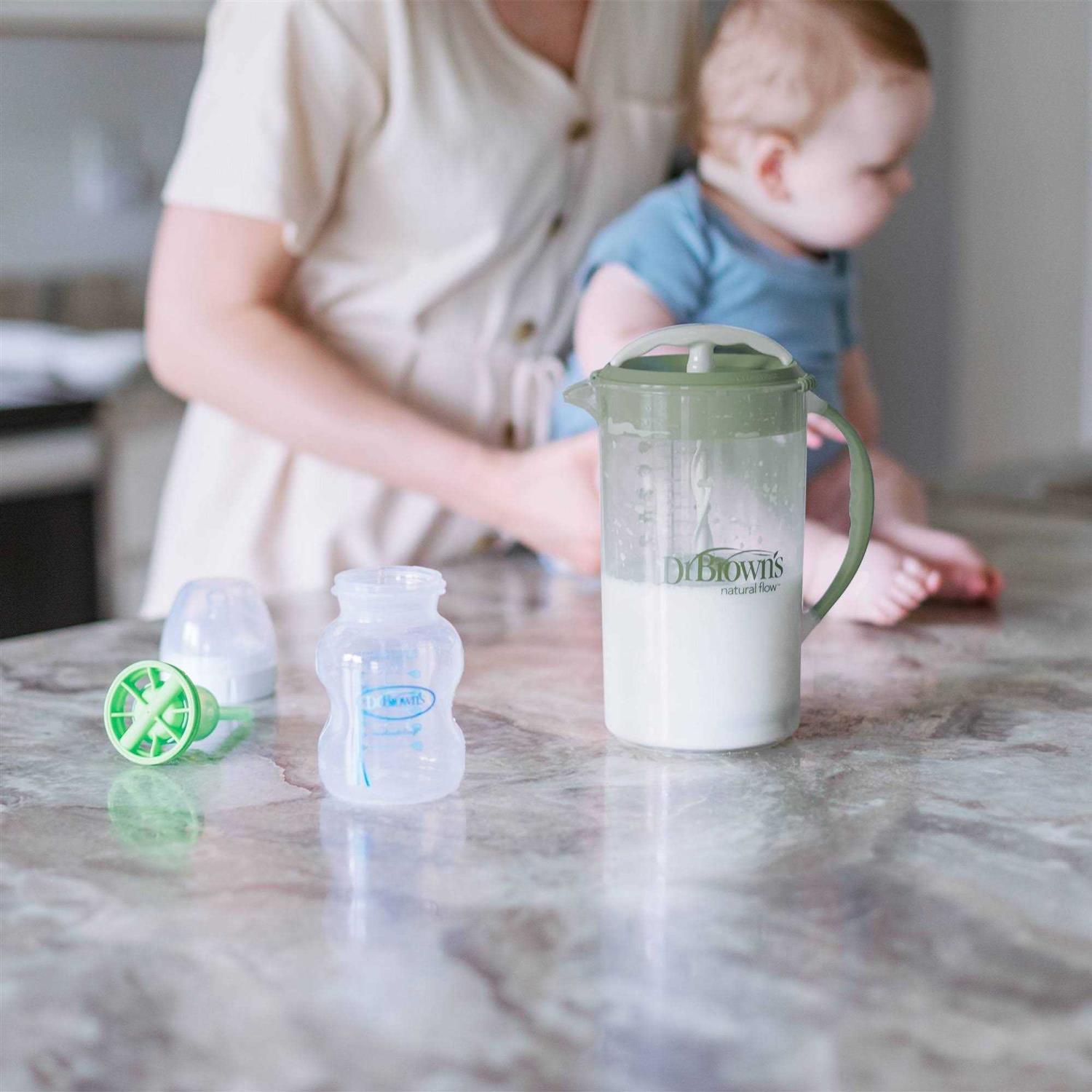 Dr. Brown’s Baby Formula Mixing Pitcher with Adjustable Stopper