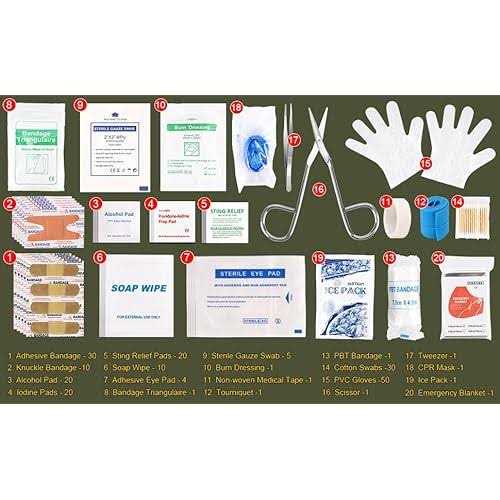 Survival Kit 200 in 1 Gifts for Men Women Teenagers Upgraded Survival First Aid Kit