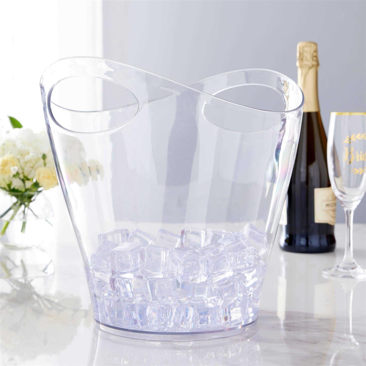 Celebrate It Clear Ice Pail with Handles