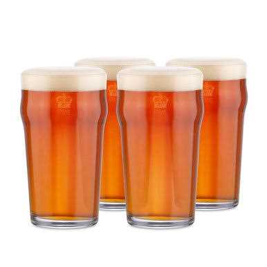 KegWorks Authentic British Style Imperial Pint Glass with Etched Seal