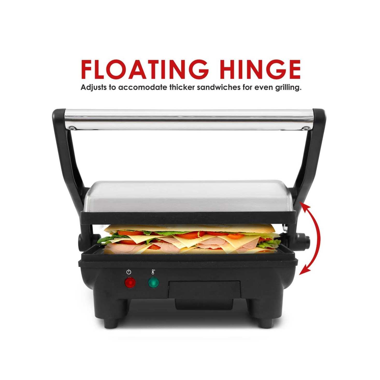 Elite Cuisine EPN-2976 3-in-1 Panini Press & Grill