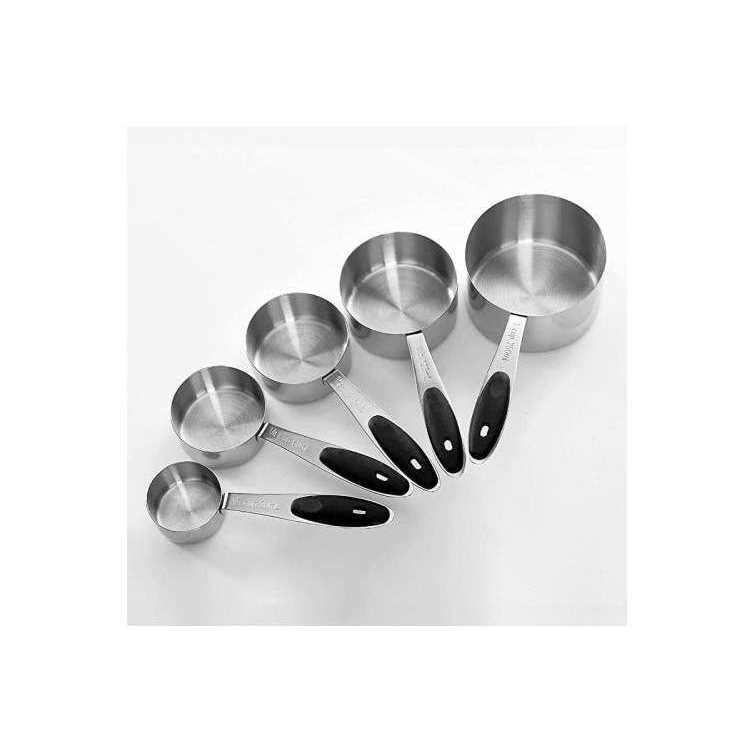 EDELIN Measuring Cups and Magnetic Measuring Spoons Set, Stainless Steel 5 Cups and 7 Spoons