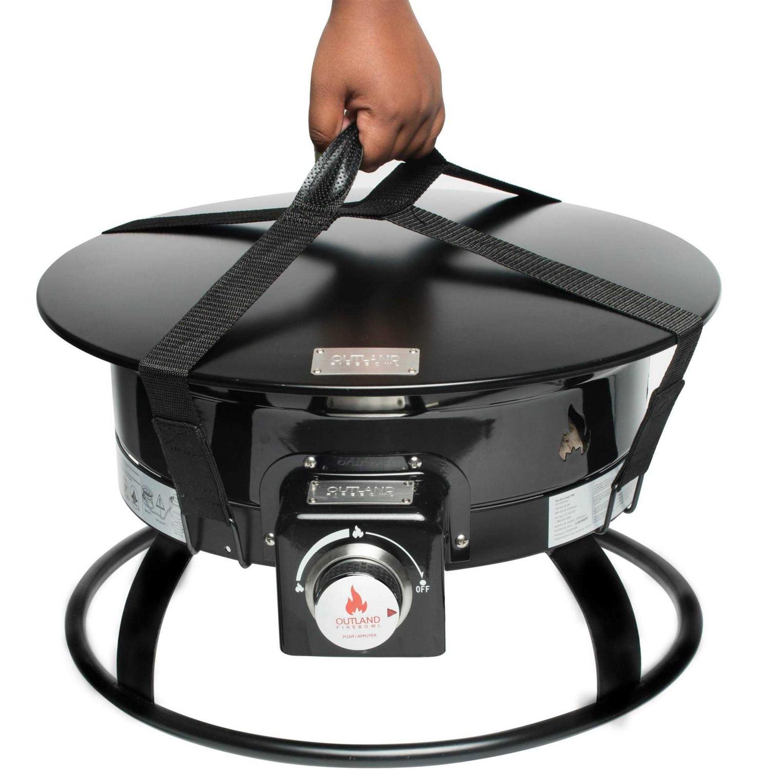 Outland Living Firebowl 893 Deluxe Outdoor Portable Propane Gas Fire Pit with Cover & Carry Kit