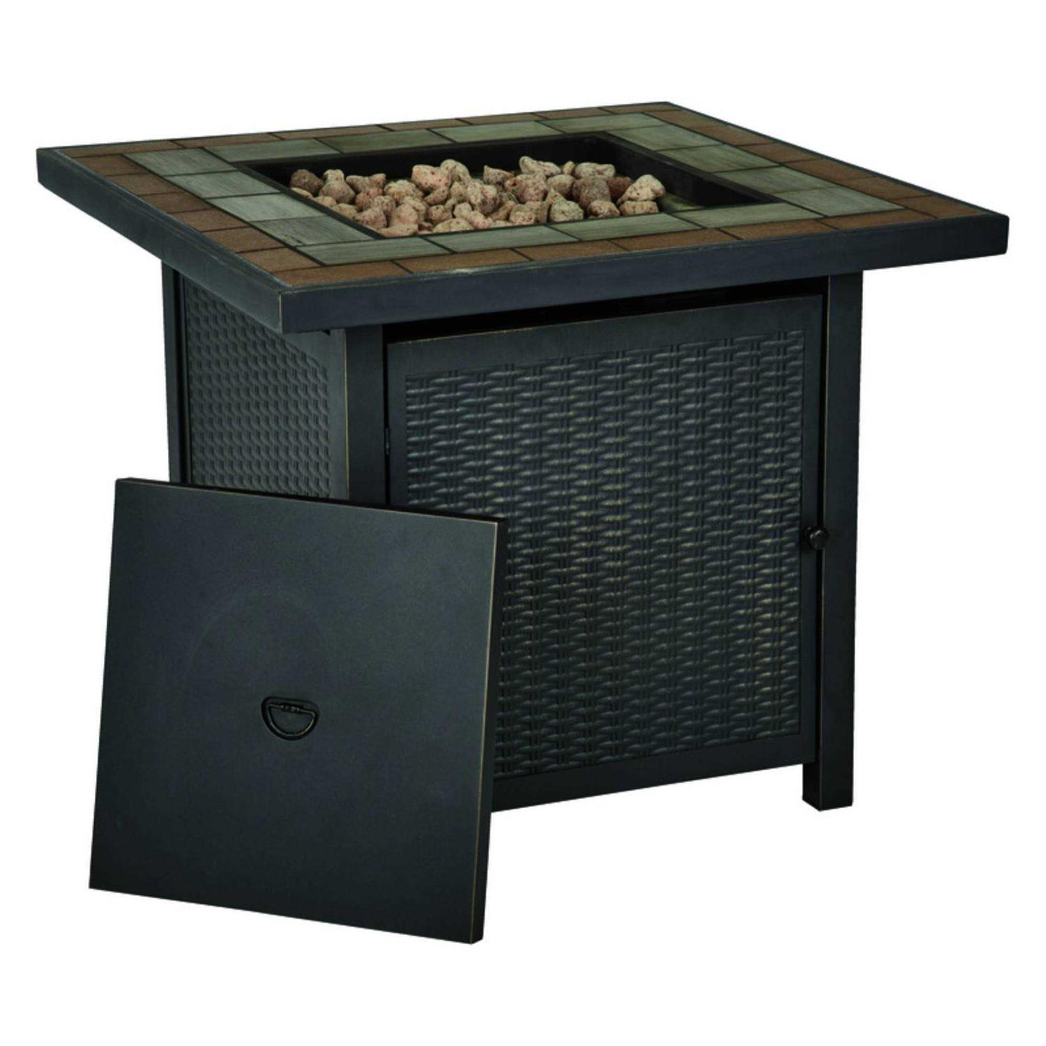 Living Accents Square Propane Fire Pit SRGF11626B
