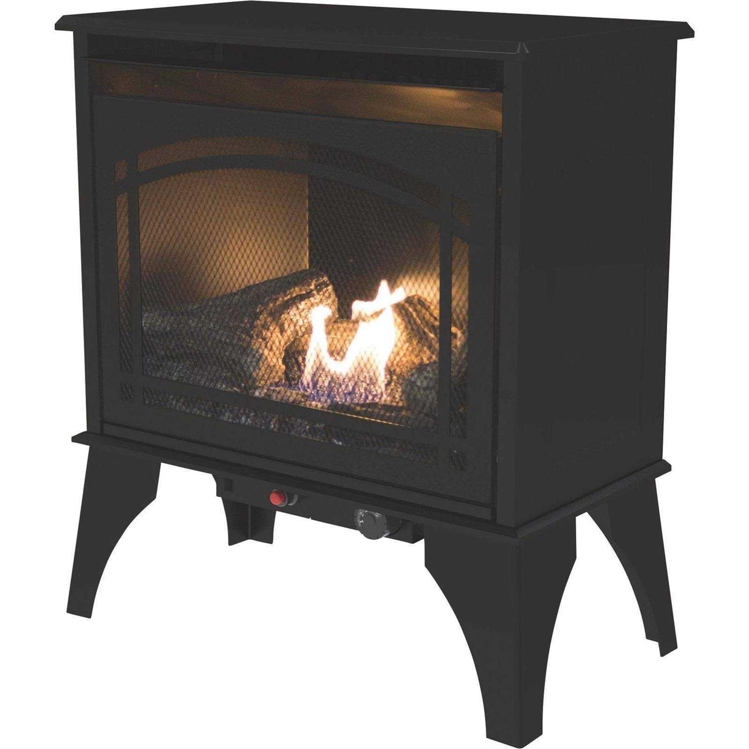 Pleasant Hearth 20,000 BTU 23.5 in. Compact Vent Free Gas Stove VFS2-PH20DT