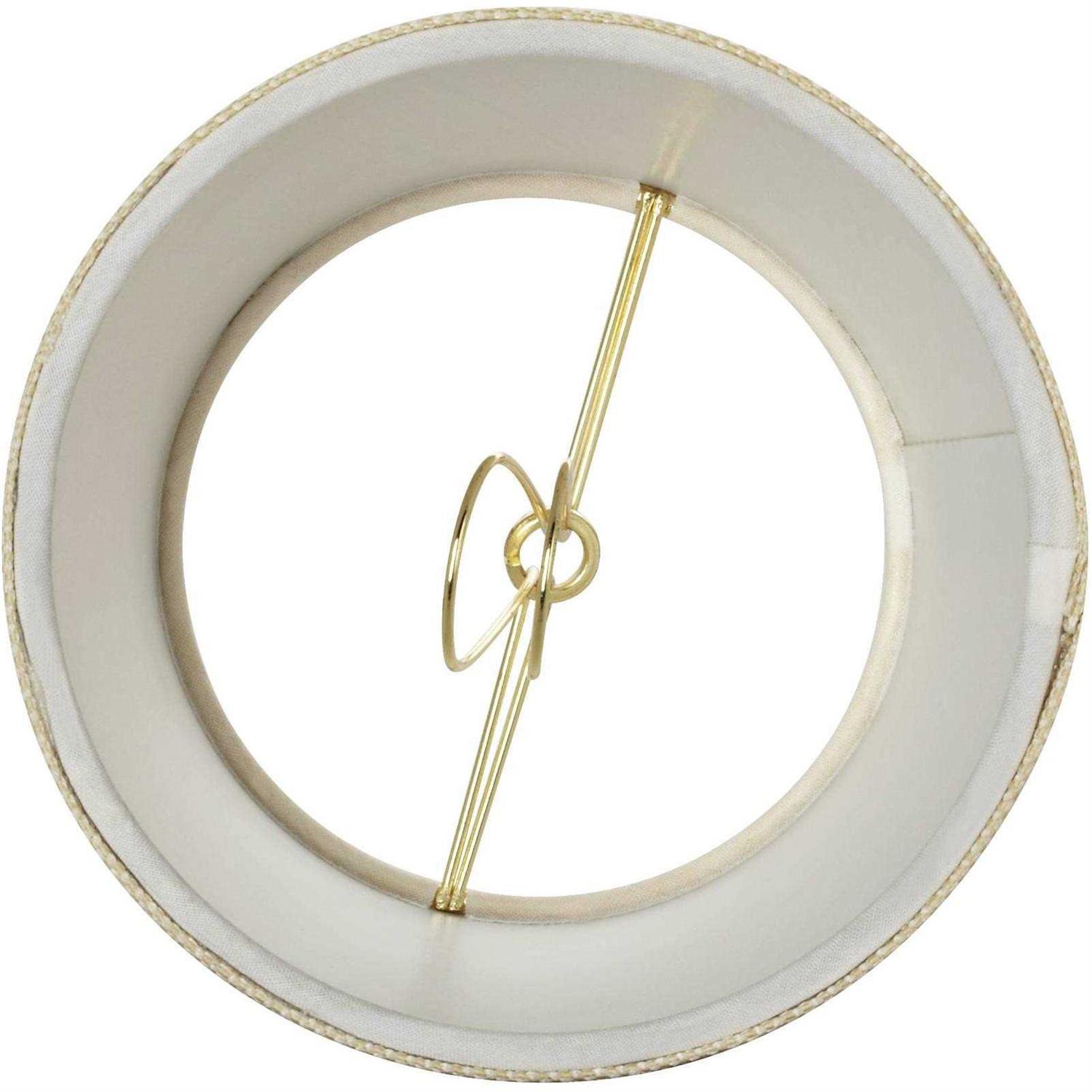 Springcrest Set Hardback Drum Lamp Shades Nallad Herbal Beige Small 4 Top x 5 Bottom x 5 High Candelabra Clip-On Fitting