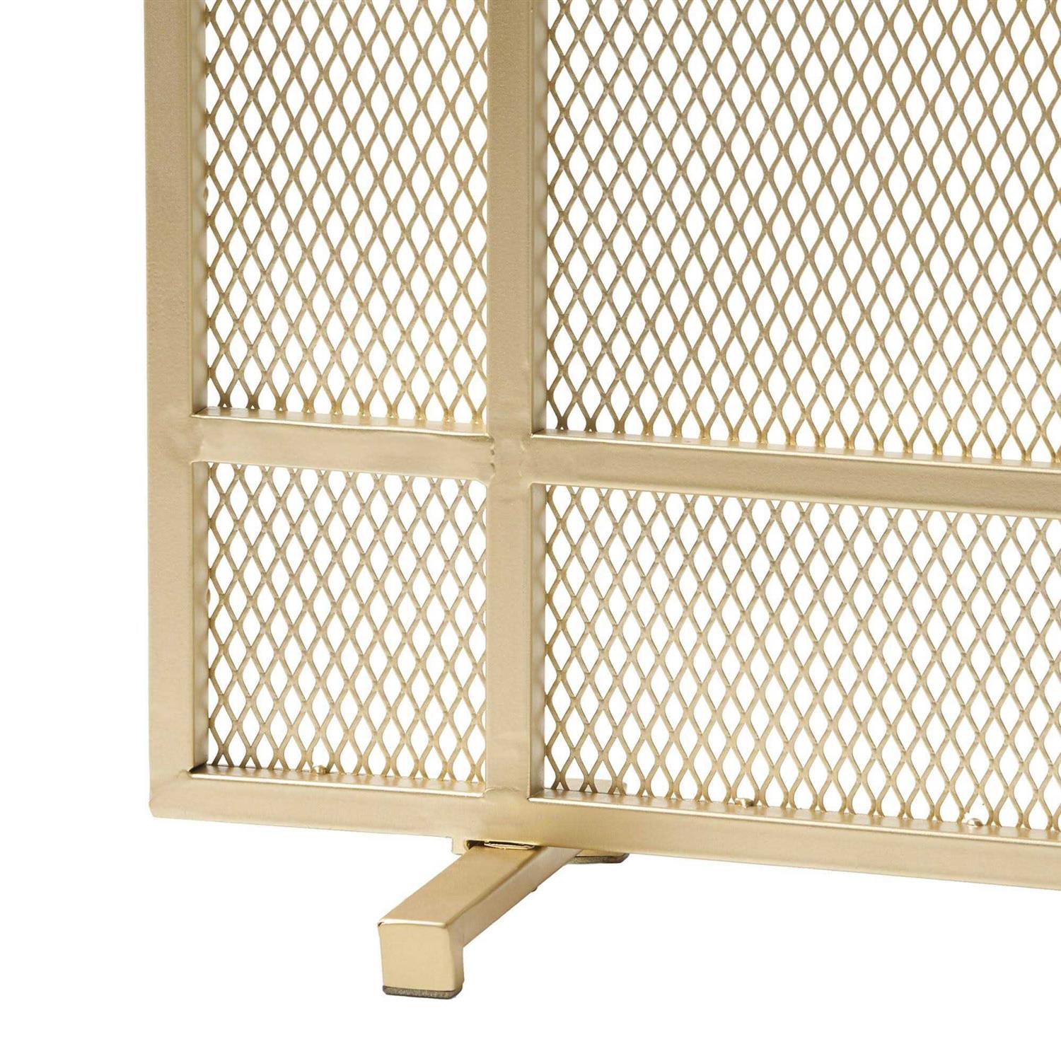 Noble House Cabarrus Modern Single Panel Iron Firescreen