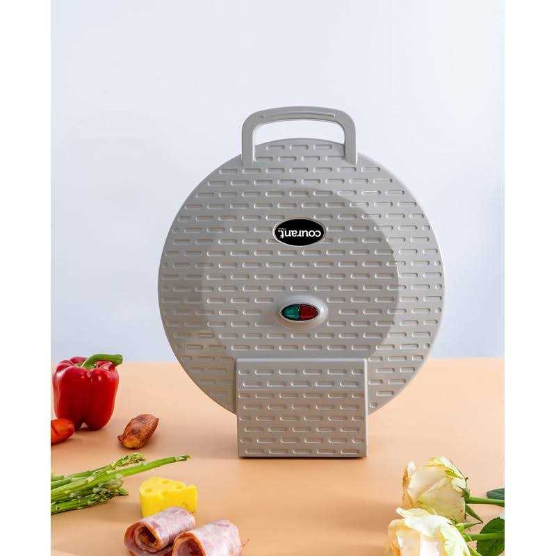 Courant Pizza Maker 12 Inch Pizzas Machine Newly improved Cool-touch Handle Non-stick plates Pizza Oven & Calzone Maker
