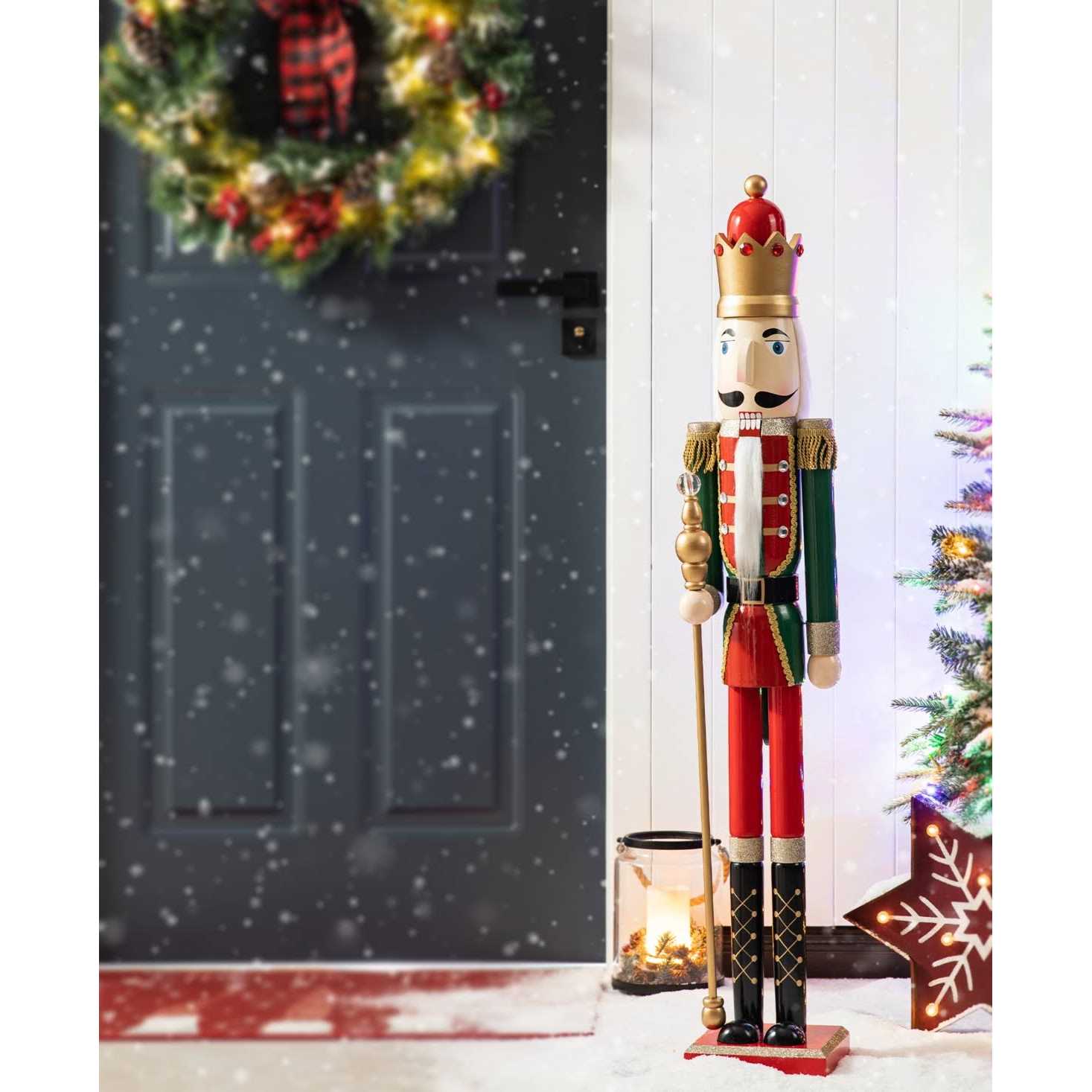 Glitzhome Wooden Christmas Nutcracker