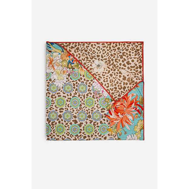 Women’s Blue Stripe Leopard Beach Blanket by Johnny Was