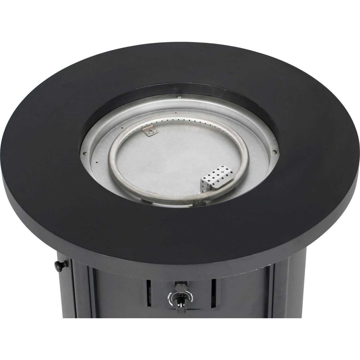 Style Selections 30 W 50000-BTU Black Steel Propane Gas Fire Pit Table SRGF21626X