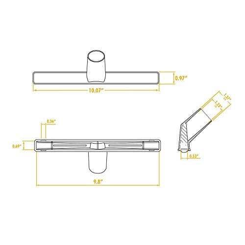 Workshop Wet/Dry Vacs Vacuum Accessories Ws12510a 1-1/4-inch Wet/Dry Vac Floor Brush Attachment & Nozzle for Wet/Dry Shop Vacuums